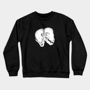 Conjoined Fetal Pig Skulls Crewneck Sweatshirt